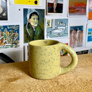 Ceramic Mug POLKADOT / Handmade coffee mug / Colourful stoneware mug / Unique tea cup / Office mug image 3