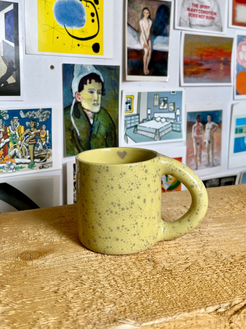 Ceramic Mug POLKADOT / Handmade coffee mug / Colourful stoneware mug / Unique tea cup / Office mug image 3