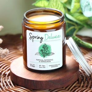 Soy Wax  Candle | Vanilla, Patchouli, Sandalwood | Reusable Amber Jar |  Handpoured in Australia