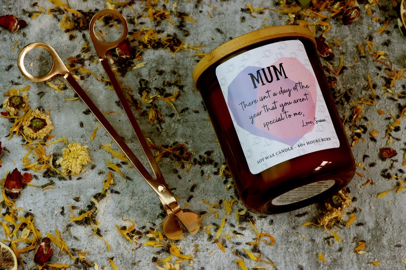 Mother's Day Gift Set, Soy wax candle, Birthday gift for mum image 2