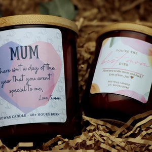 Mother's Day Gift Set, Soy wax candle, Birthday gift for mum image 5