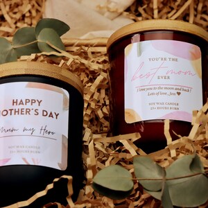 Mother's Day Gift Set, Soy wax candle, Birthday gift for mum image 6