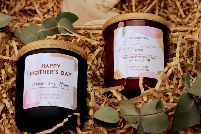 Mother's Day Gift Set, Soy wax candle, Birthday gift for mum image 6