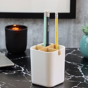 Pen Holder, Desk Organiser, Pencil Holder, Pen Pot, Eco friendly, Makeup Brush Holder, Home Decor, Modern Desk Accessories, Gift, Tidy Desk