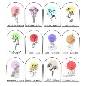 Personalised Birthday Gift Birth Month Flower January Birthday Gift Personalised Candle Custom gift for Her Carnation image 6