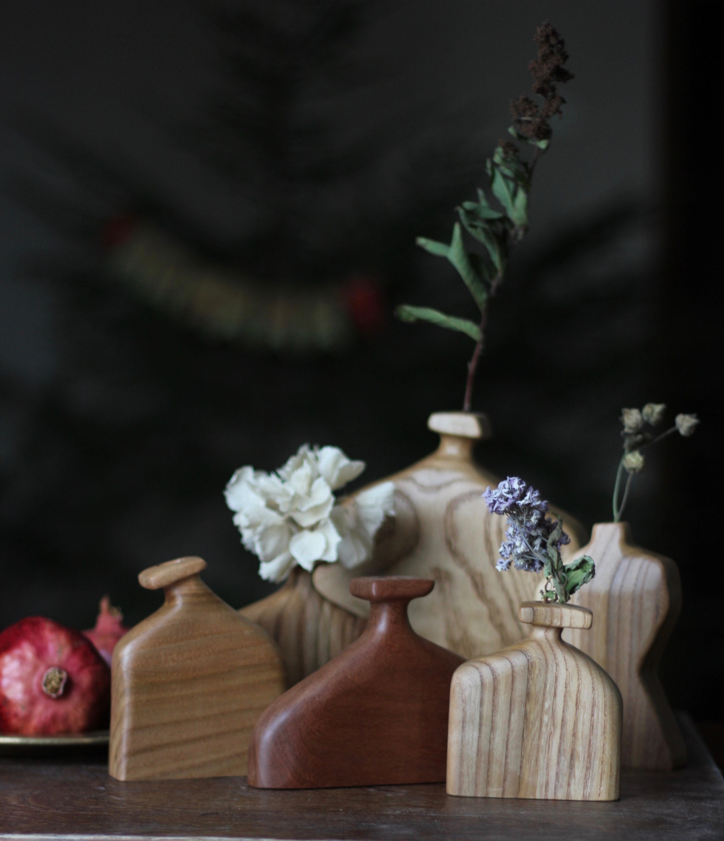 Wooden Vase Dried Flower Vase Modern Vase Handmade Vase Etsy