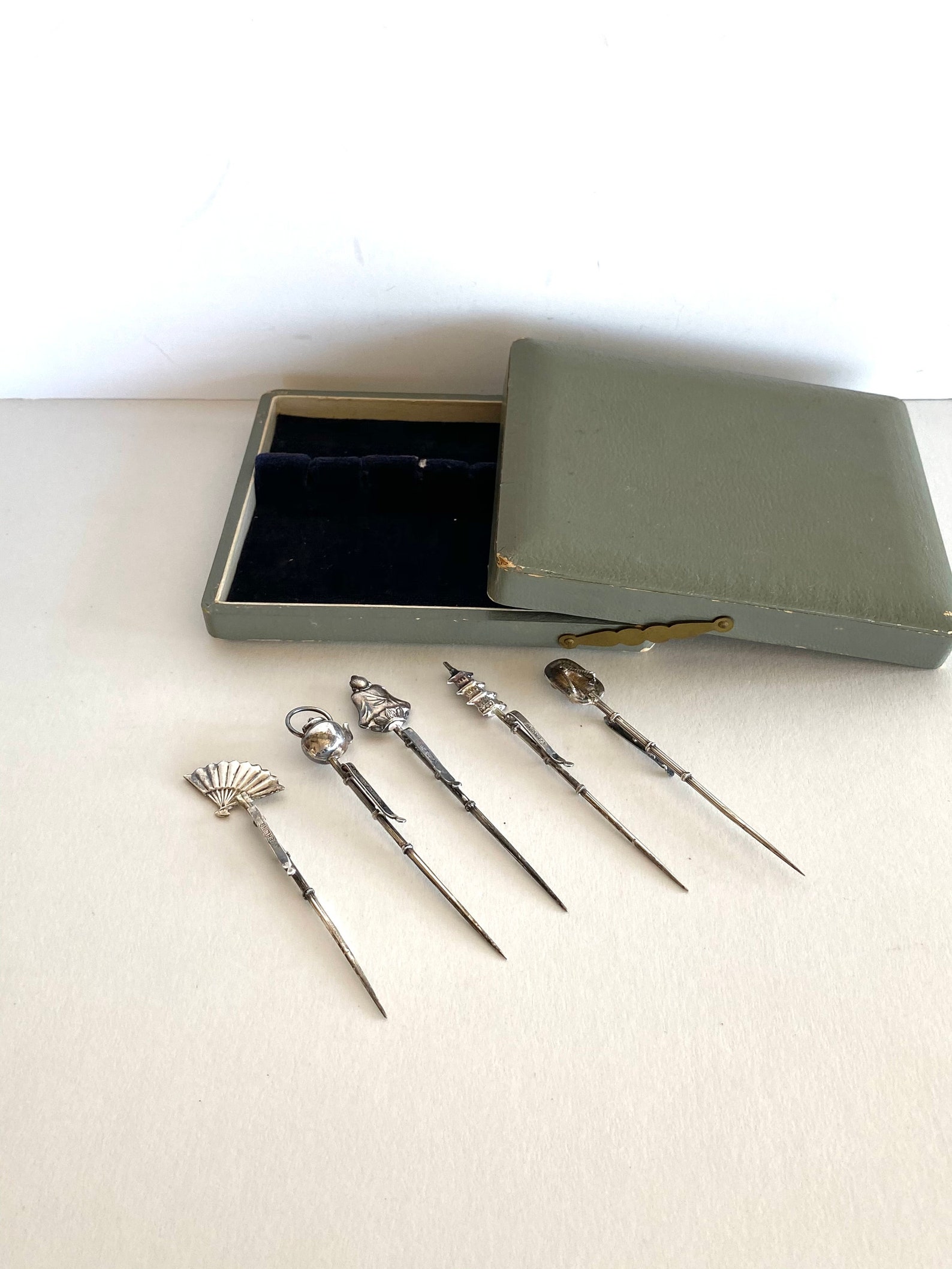 Sterling Silver Figural Cocktail Picks Sterling Cocktail Etsy