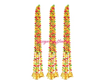 80 Stück KOSTENLOSER VERSAND Multicolor indische Hochzeit Dekoration, Mehndi Dekor, Party Hintergrund, Pom Pom, Gota Behang Quasten