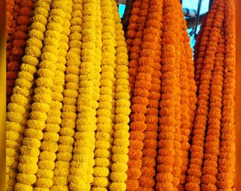 Wholesale Lot Marigold garland for day of the dead, Dia de Los Muertos altar. Day of the dead decor US SELLER