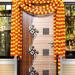 100 pc SALE ON Indian marigold flowers artificial Decorative Deewali Marigold Flower Garland Strings