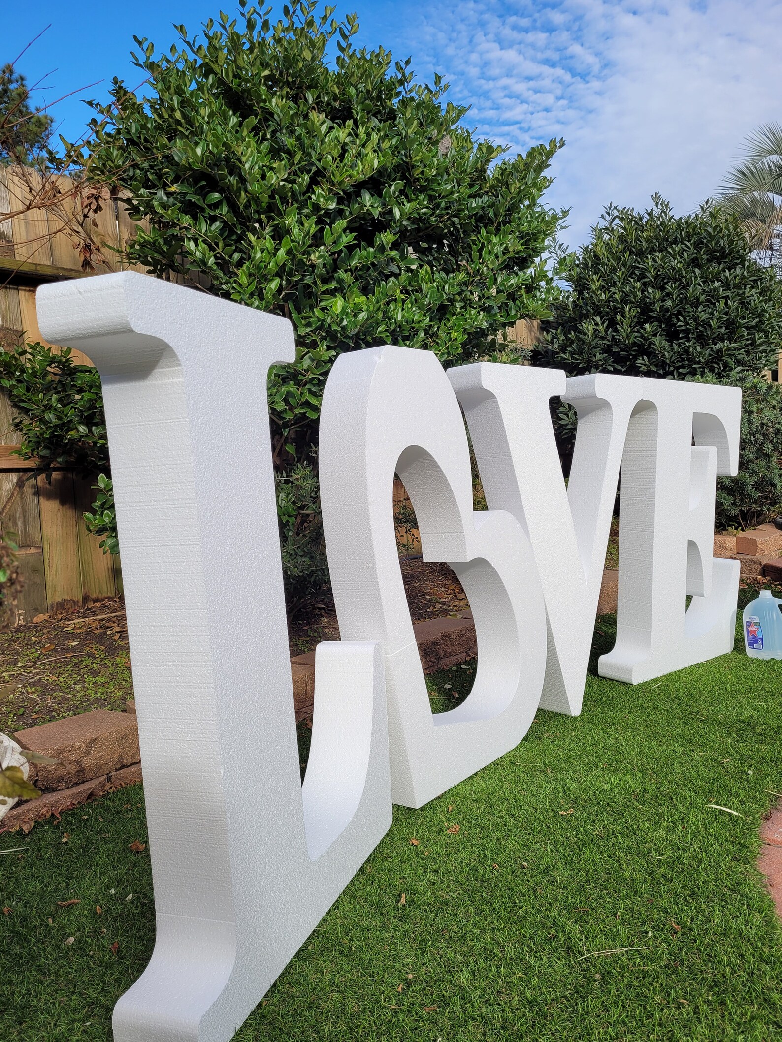 Giant 3D Foam Letters for Table Top of Yard or Gift , Baby Shower