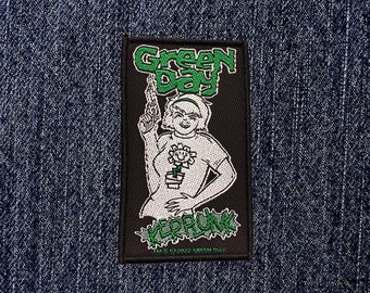 Green Day - Kerplunk Woven Sew On Patch - Brand New/Rare/Official