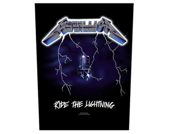 Metallica - Ride The Lightning Printed Sew On Back Patch - Brand New/Rare/Official