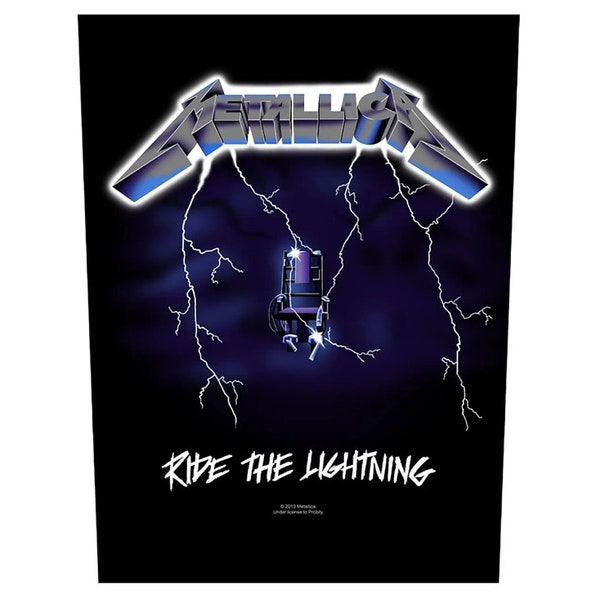 Metallica - Ride The Lightning Printed Sew On Back Patch - Brand New/Rare/Official