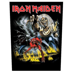 Iron Maiden Number Of The Beast Printed Sew On Back Patch Brand New/Rare/Official image 1