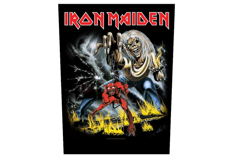 Iron Maiden Number Of The Beast Printed Sew On Back Patch Brand New/Rare/Official image 1