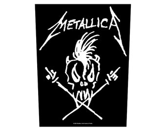 Metallica Men's Shaped Logo Woven Patch White 