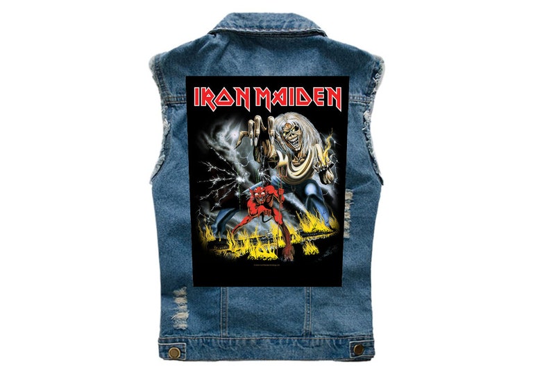 Iron Maiden Number Of The Beast Printed Sew On Back Patch Brand New/Rare/Official image 2