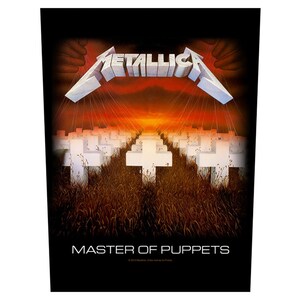 Metallica - Master Of Puppets Printed Sew On Back Patch - Brand New/Rare/Official