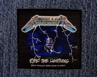 Metallica - Ride The Lightning Woven Sew On Patch - Brand New/Rare/Official