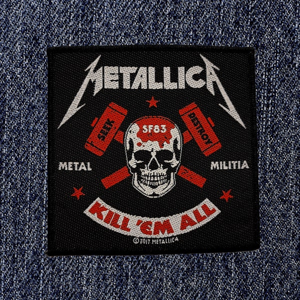 Metallica - Metal Militia Woven Sew On Patch - Brand New/Rare/Official