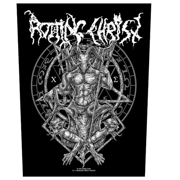 Rotting Christ - Hellenic Black Metal Printed Sew On Back Patch - Brand New/Rare/Official