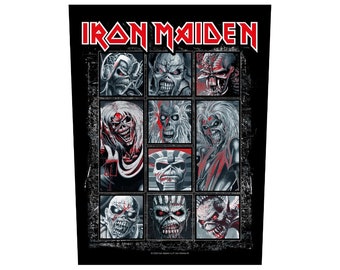 Iron Maiden - 10 Eddies Printed Sew On Back Patch - Brand New/Rare/Official