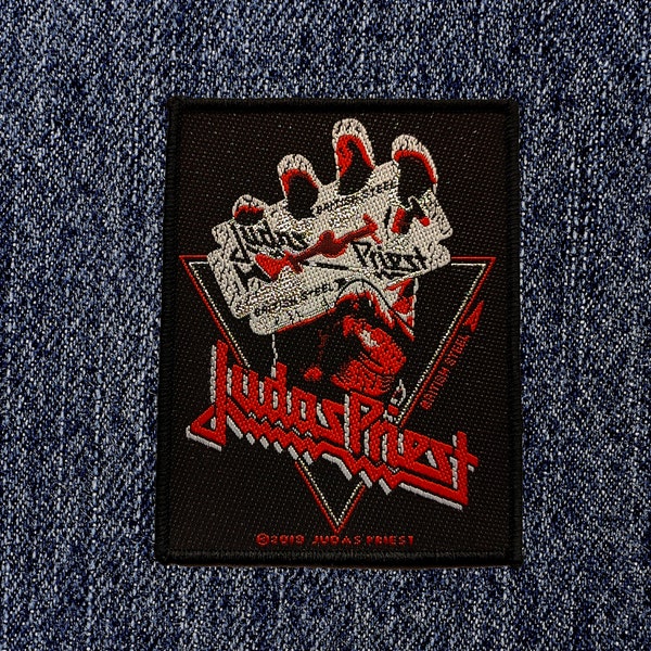 Judas Priest - British Steel - Vintage Version Woven Sew On Patch - Brand New/Official/Rare