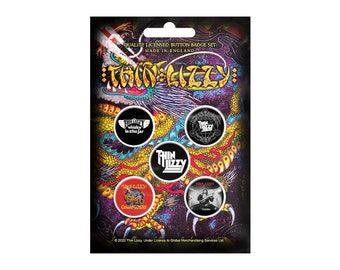 Thin Lizzy - Chinatown Collectors Pin Badge Set - Rare/Brand New/Official