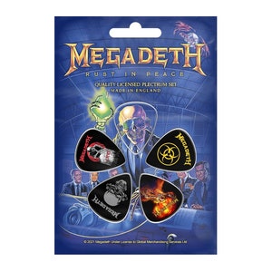 Megadeth - Rust In Peace Collectors Plectrum Set - Brand New/Rare/Official/Deleted Design !!!Last Chance!!!