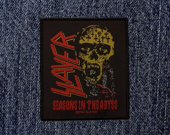Slayer - Seasons In The Abyss Sketch Woven Sew On Patch - Brand New/Rare/Official