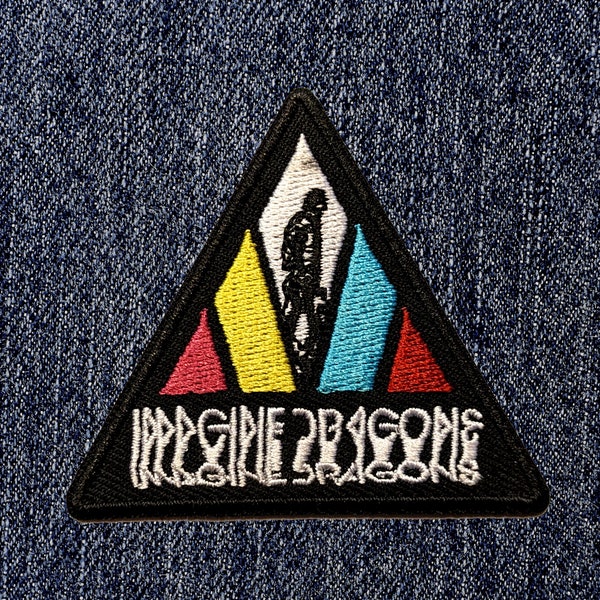 Imagine Dragons - Blurred Triangle Logo Embroidered Iron-On Patch - Brand New/Official/Rare