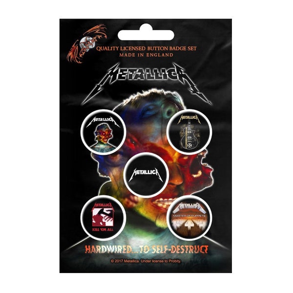 Metallica - Hardwired To Self Destruct Collectors Pin Badge Set - Rare/Brand New/Official