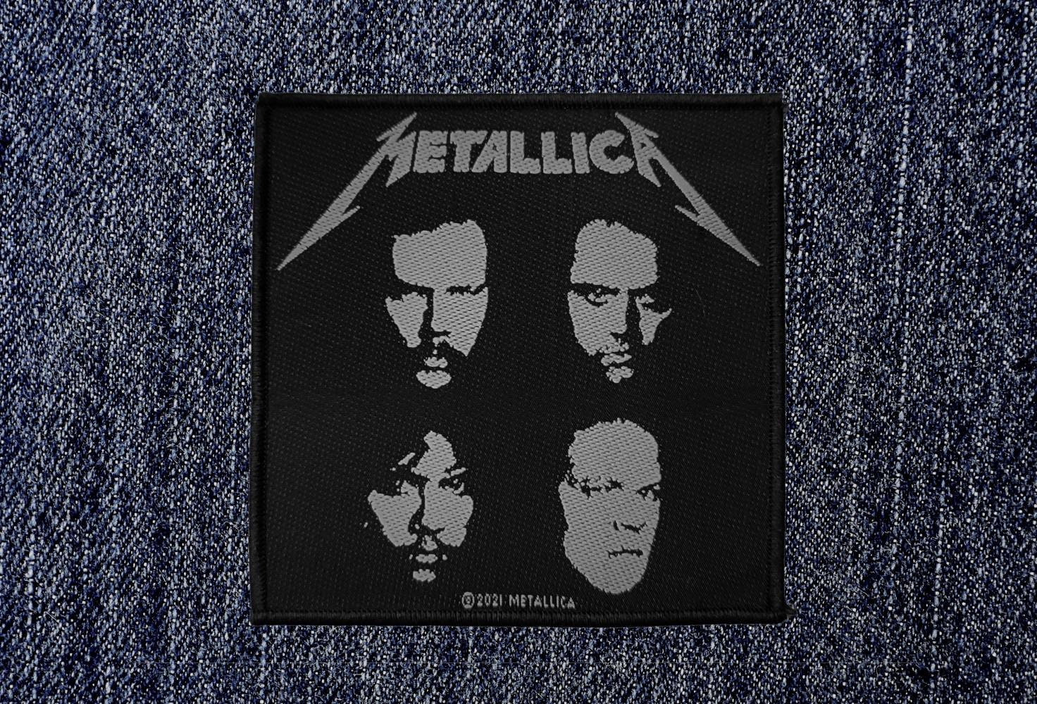 Metallica Black Album Faces Woven Sew on Patch Brand New/official