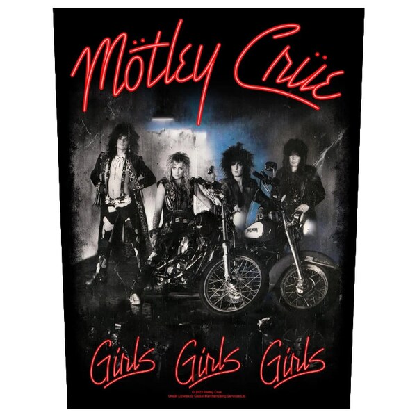 Motley Crue - Girls Girls Girls Printed Sew On Back Patch - Brand New/Rare/Official
