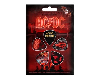 ACDC Pwr up Official Licenced Merchandise Guitar Pick Set Etsy