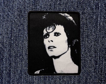 David Bowie - Ziggy Stardust Black & White Sew-On Patch - Brand New/Official/Rare