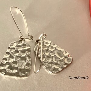 Hammered Silver Earrings