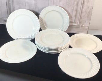 Vintage Ridgway England Ironstone Salad Plates, luncheon plates