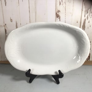 vintage Embossed oval Ironstone Platter, Serving Tray, Plates