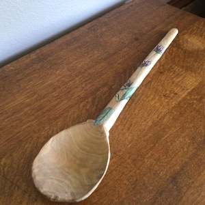 antique Handcarved wooden spoon, primitive, cooking utensils