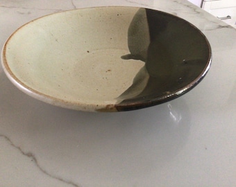 mid century modern, signed studio handmade ceramic bowl, ceramic bowl, pottery