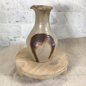 Vintage hand thrown pottery, stoneware wine Carafe, pottery carafe, pottery vase