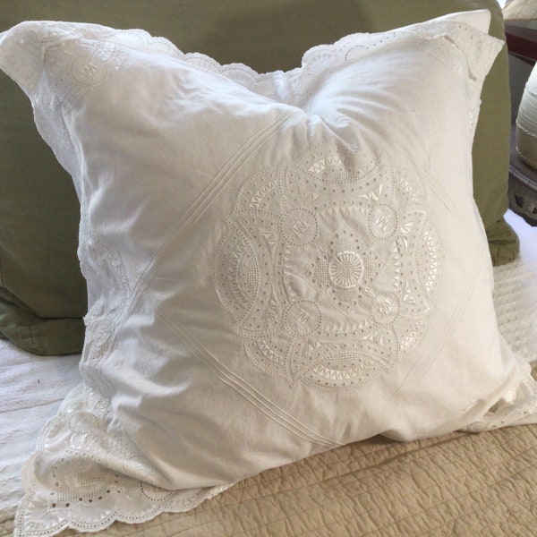 Eyelet Pillow Sham Etsy