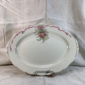 vintage Cottage style ironstone platter, platters and trays, plates