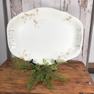 Antique Johnson Bros large floral serving platter, serving tray, plate