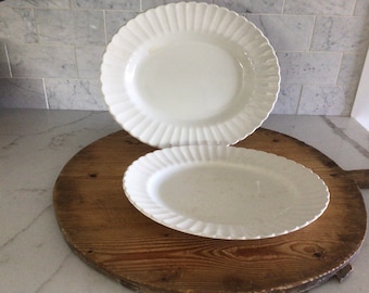 J & G Meakin England “ Classic White” Oval Platters.