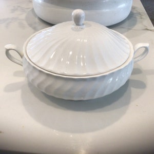 Vintage serving dish with lid, bowls, vegetables dish