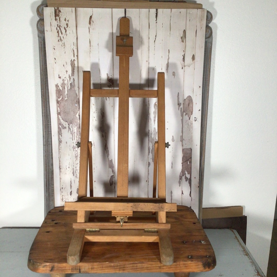 Vintage Wood Tabletop Easel Etsy