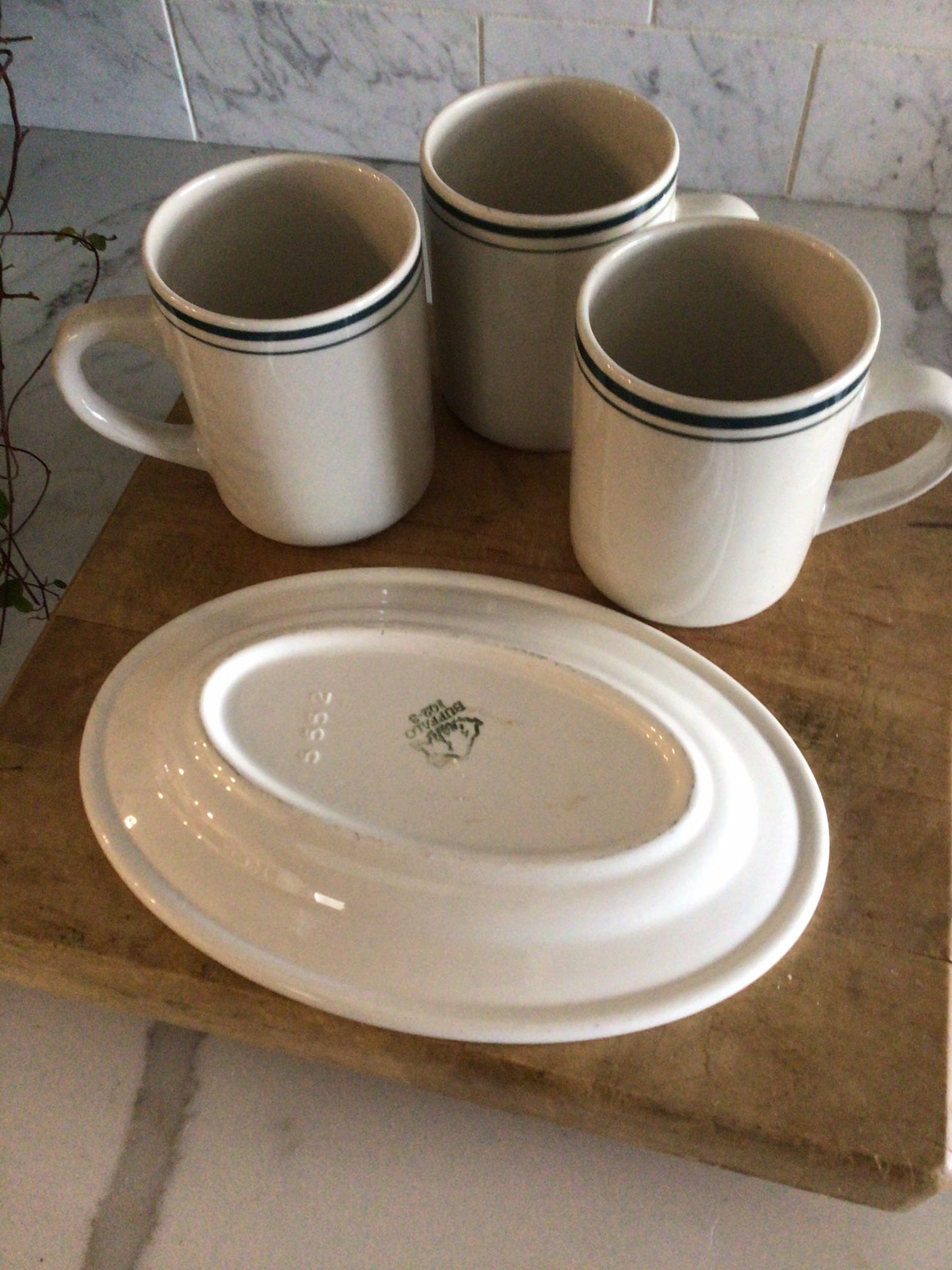 Restaurantgeschirr 3 Tassen und 1 kleiner ovaler | Etsy